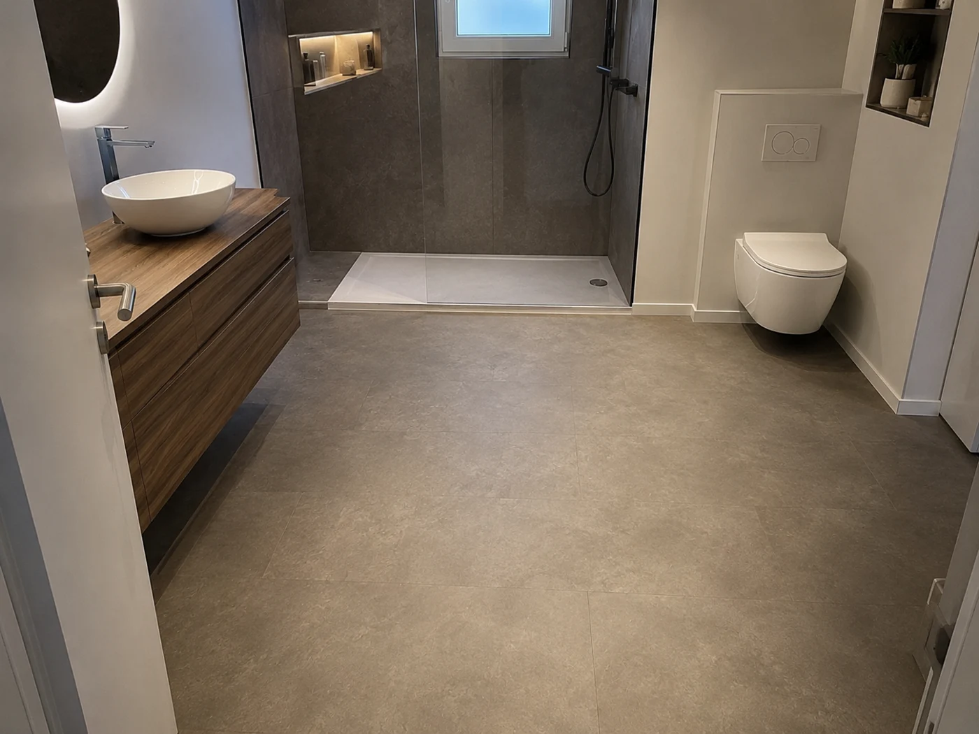 Steinoptik im Badezimmer · Freistadt